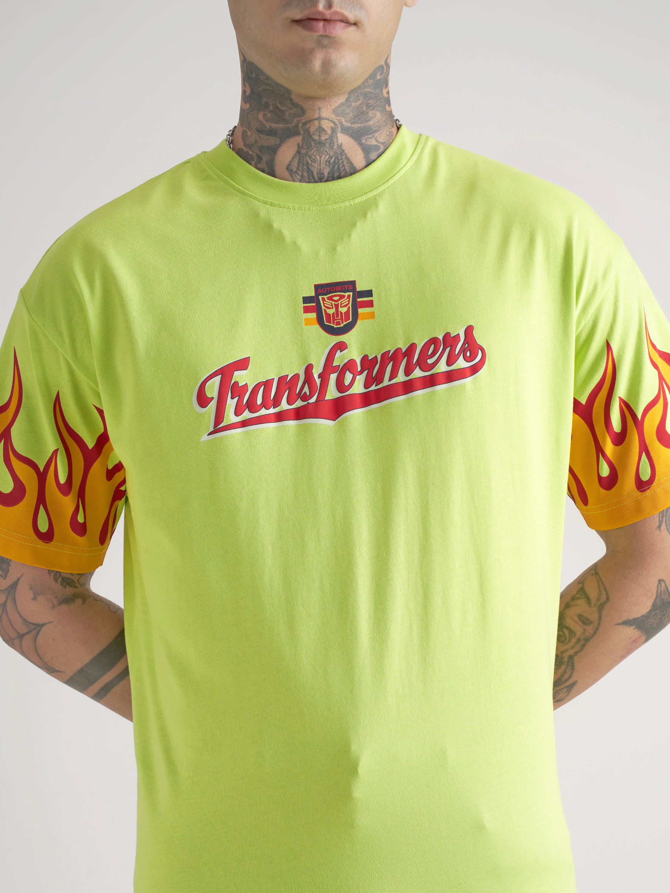 Highlander Men Green Transformers Printed Round Neck T-Shirt - Green - Image 7