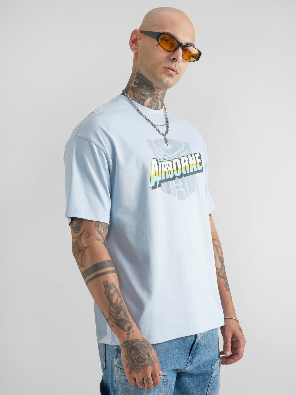 Highlander Men Blue Transformers Printed Round Neck T-Shirt - Blue - Image 6