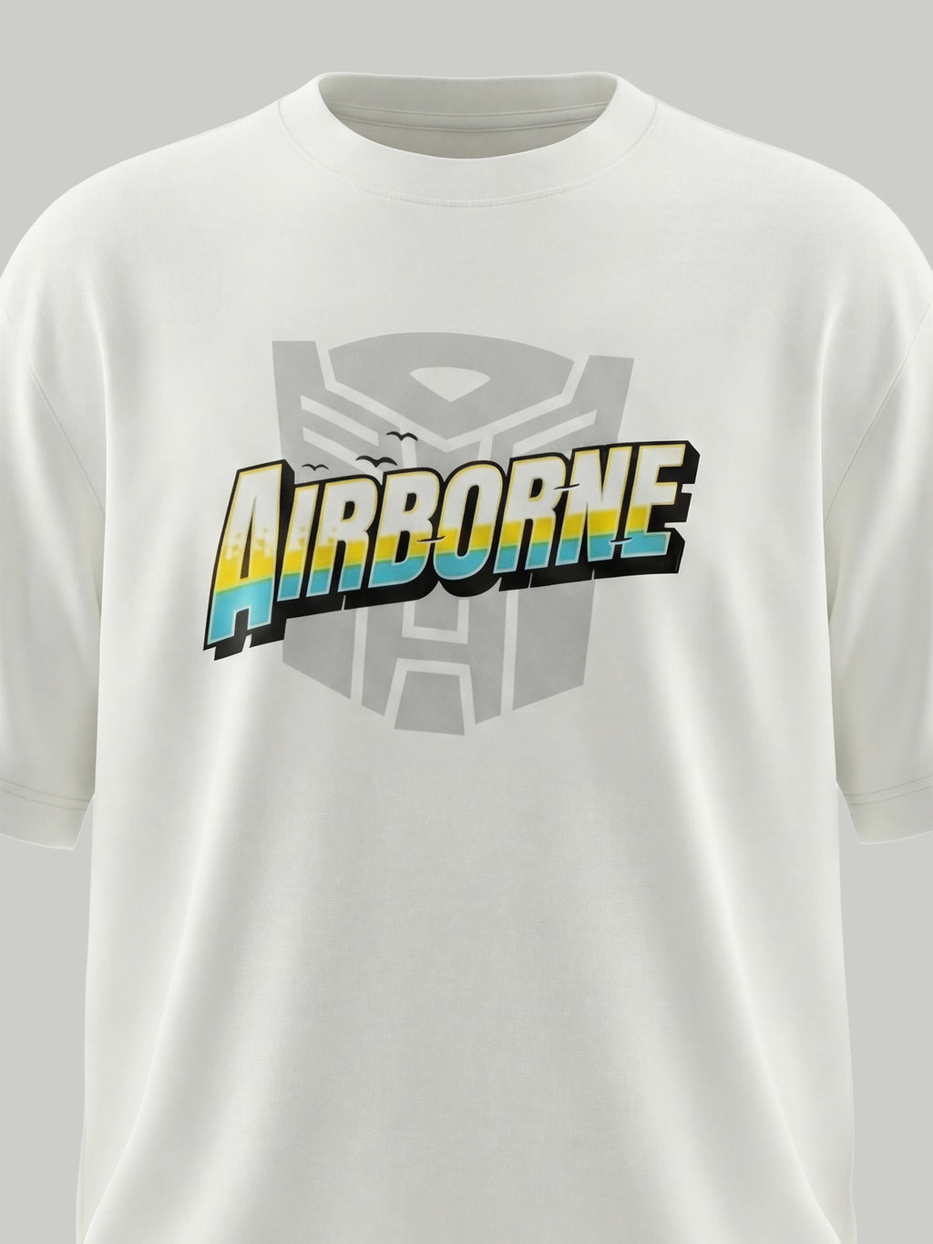 Highlander Men White Transformers Printed Round Neck T-Shirt - White - Image 2