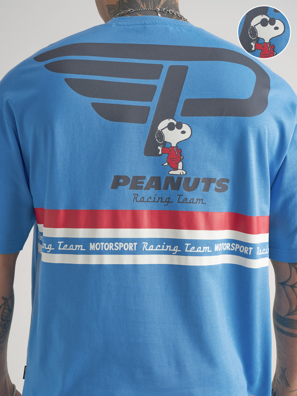Highlander Men Blue Peanuts Printed Round Neck T-Shirt - Blue - Image 5