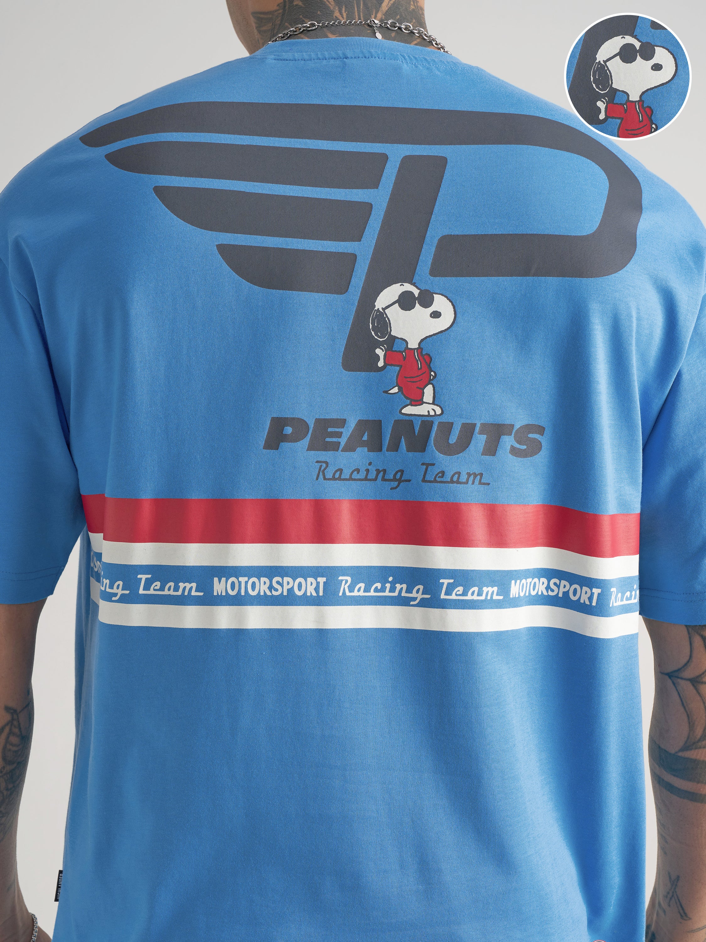 Highlander Men Blue Peanuts Printed Round Neck T-Shirt - Blue - Image 5
