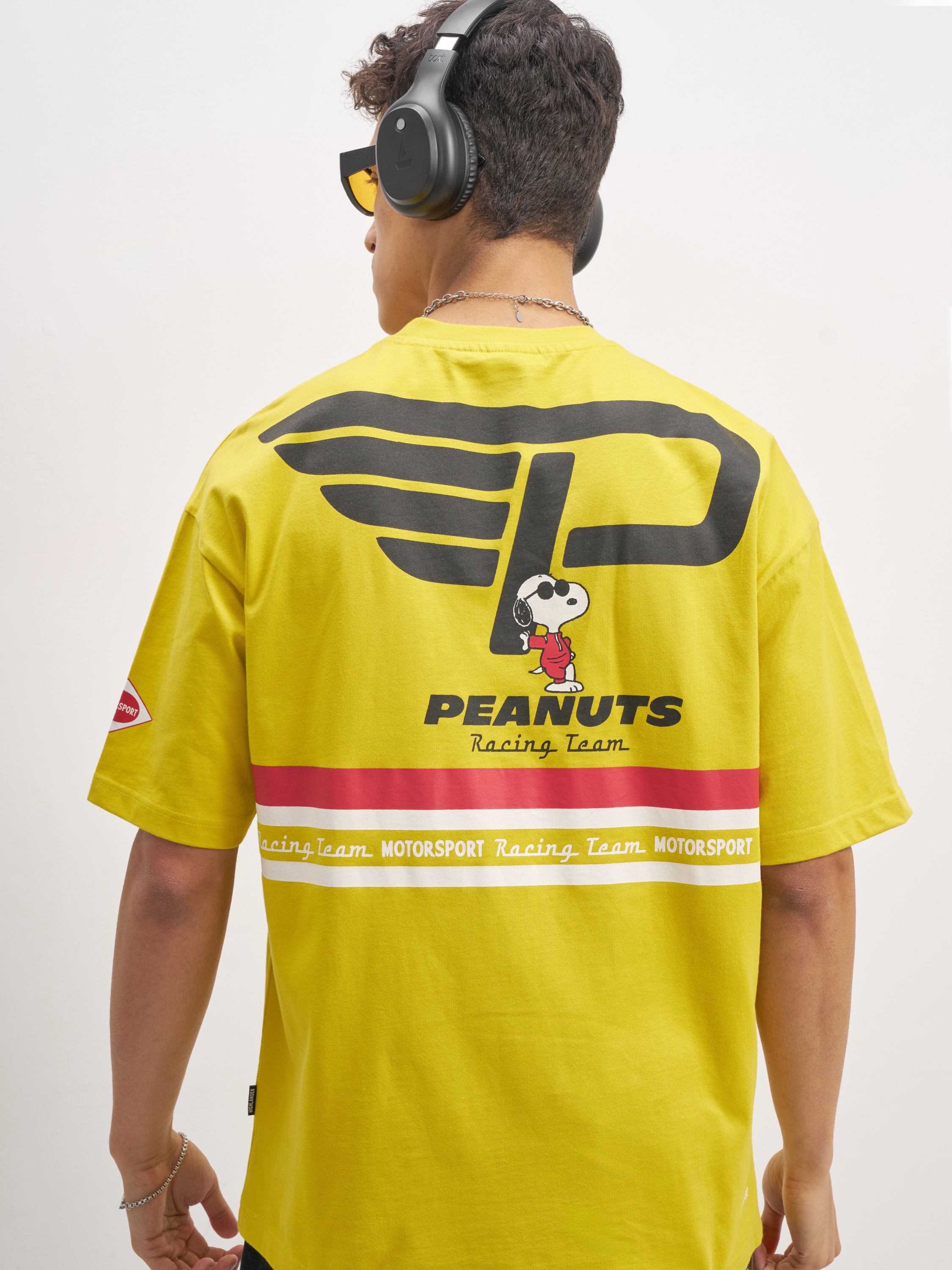Highlander Men Yellow Peanuts Printed Round Neck T-Shirt - Yellow - Image 1