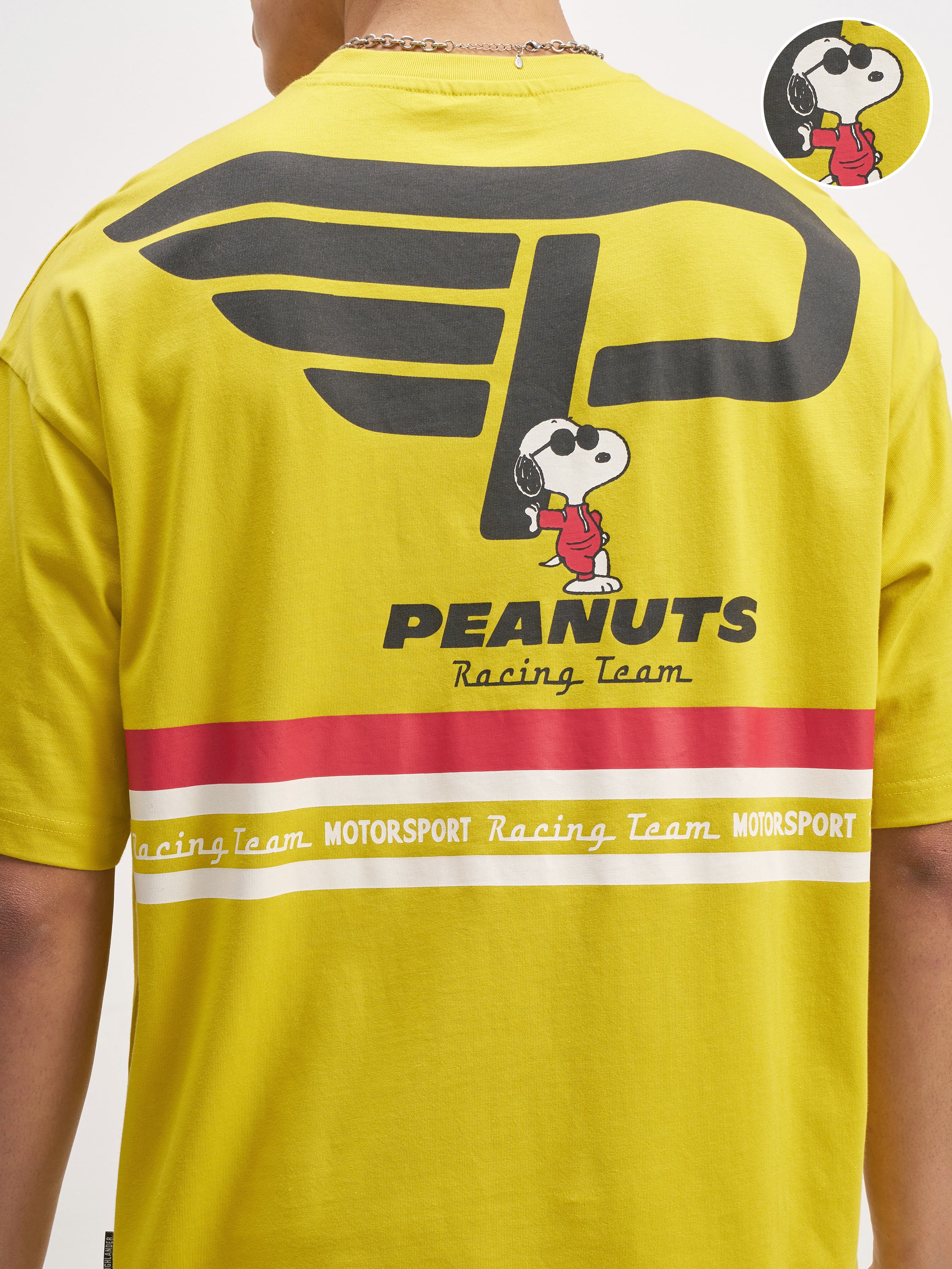 Highlander Men Yellow Peanuts Printed Round Neck T-Shirt - Yellow - Image 5