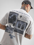 Highlander Men Orange Breaking Bad Printed Round Neck Oversized Fit T-Shirt - Grey - Image 1