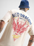 Highlander Men Beige Dungeons & Dragons Printed Round Neck Oversized Fit T-Shirt - Beige - Image 1
