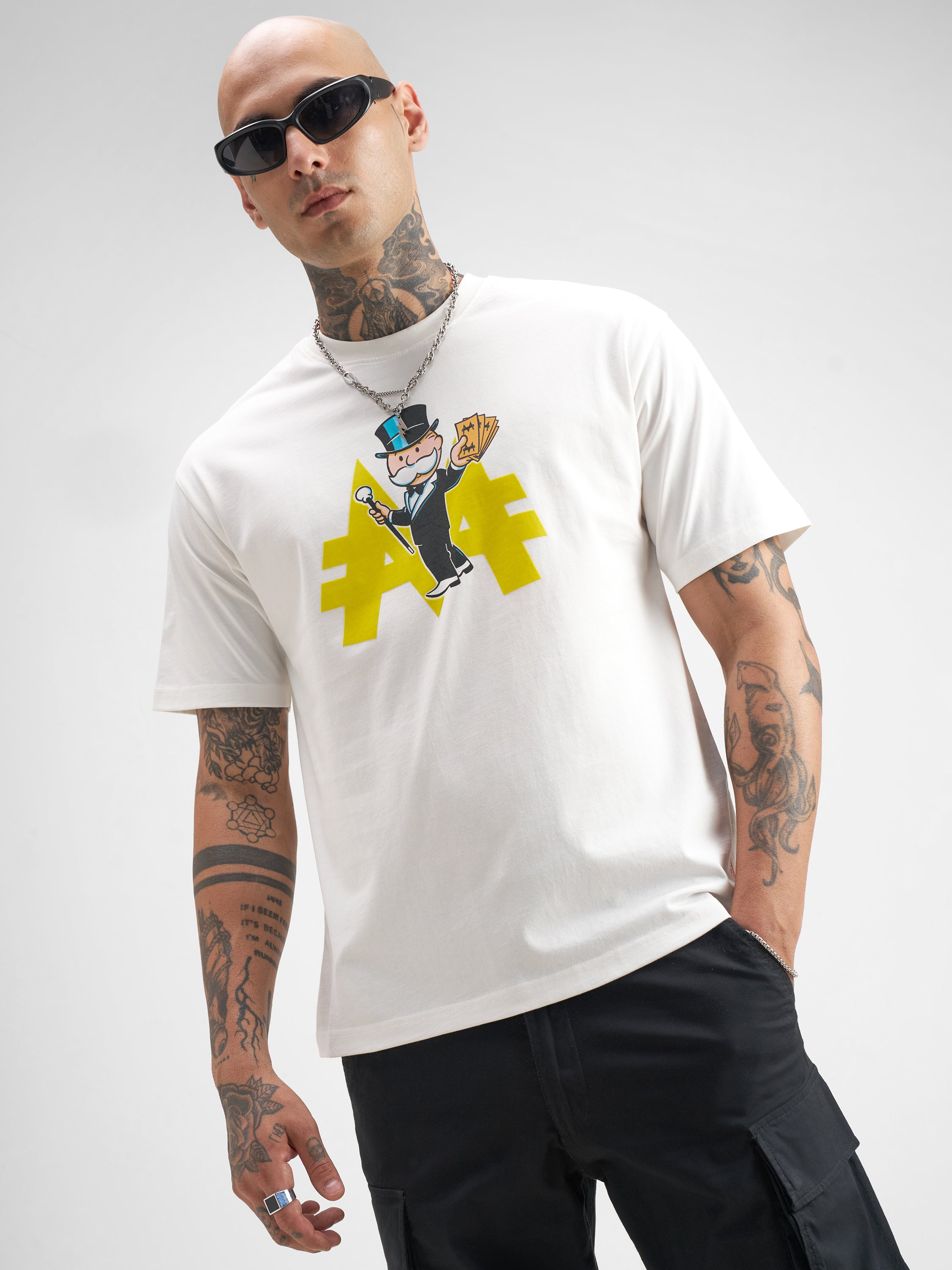 Hasbro By Highlander Men White Printed Round Neck T-Shirt - White - Image 3