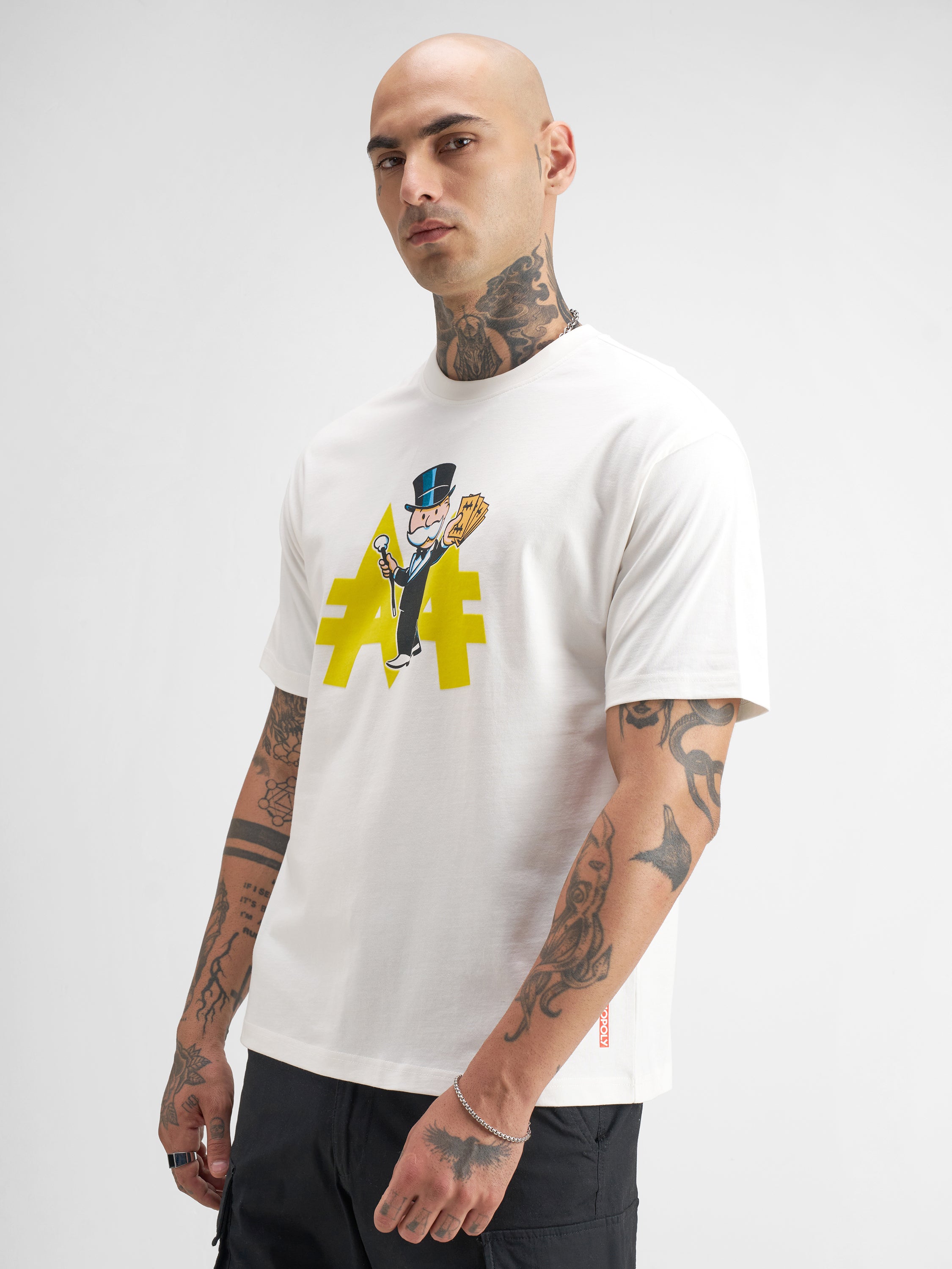 Hasbro By Highlander Men White Printed Round Neck T-Shirt - White - Image 4
