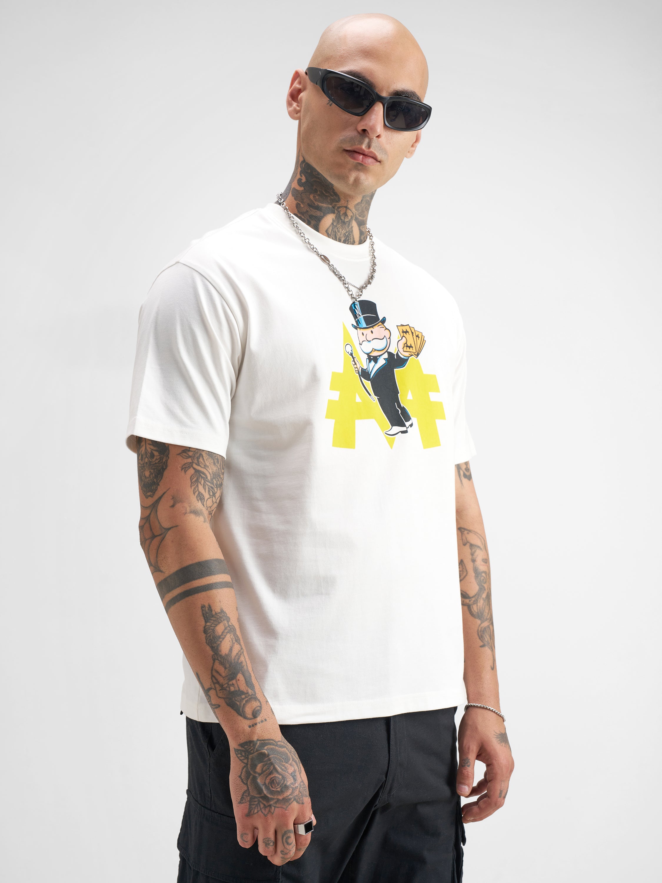 Hasbro By Highlander Men White Printed Round Neck T-Shirt - White - Image 6