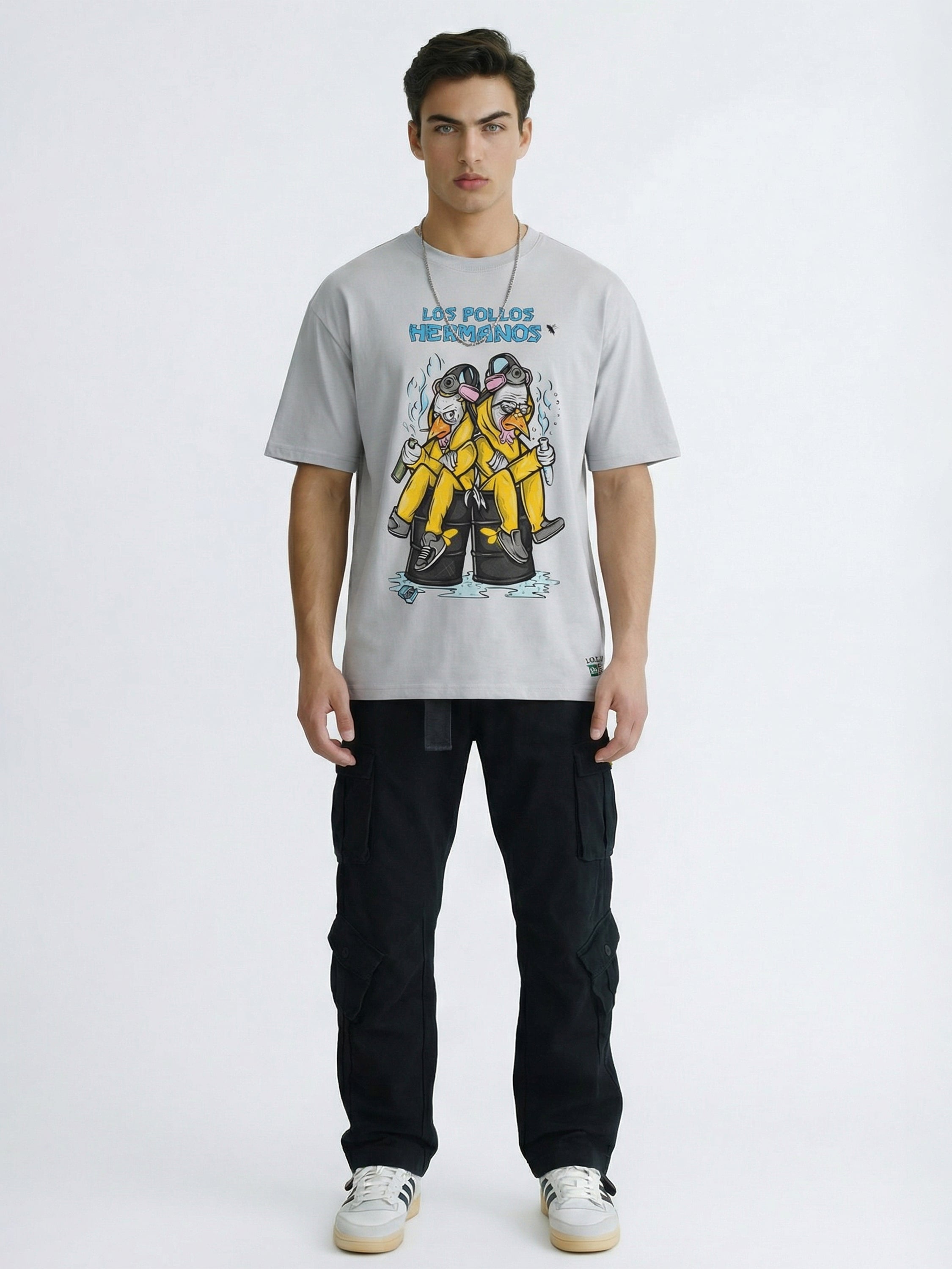 Highlander Men Grey Breaking Bad Printed Round Neck T-Shirt - Grey - Image 2