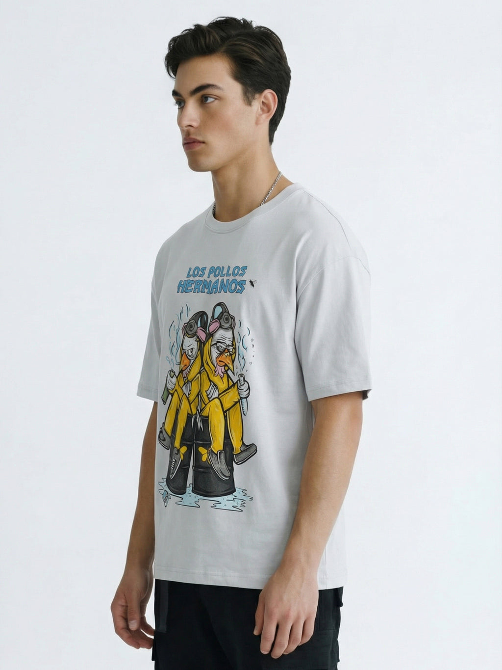 Highlander Men Grey Breaking Bad Printed Round Neck T-Shirt - Grey - Image 4