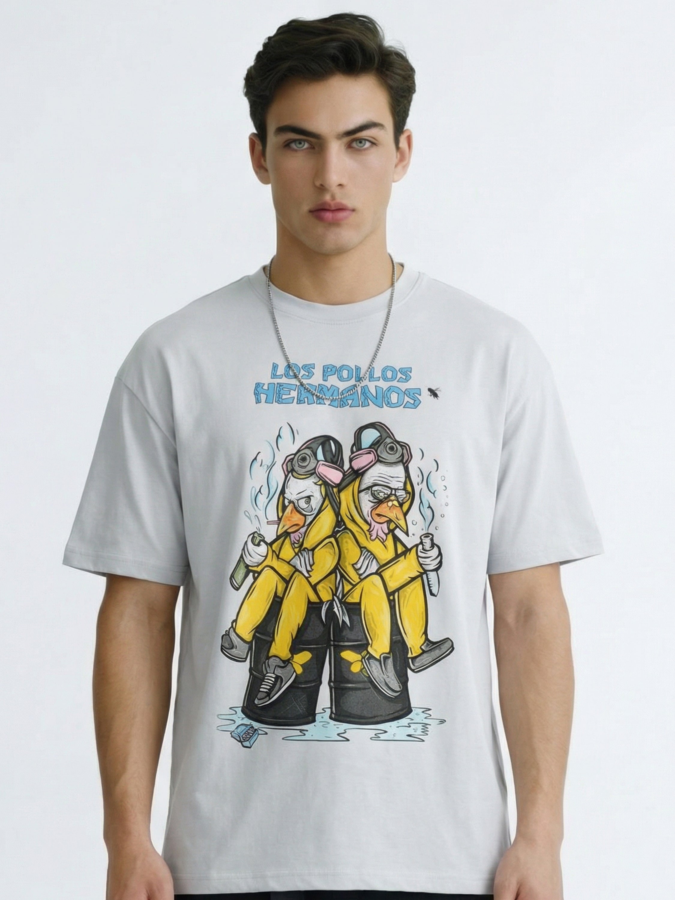 Highlander Men Grey Breaking Bad Printed Round Neck T-Shirt - Grey - Image 7