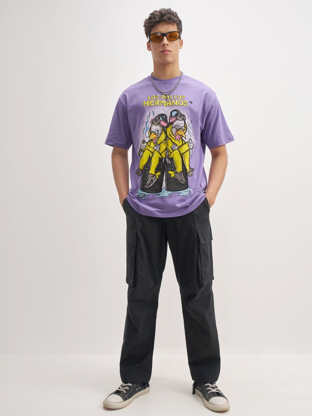 Highlander Men Purple Breaking Bad Printed Round Neck T-Shirt - Purple - Image 2