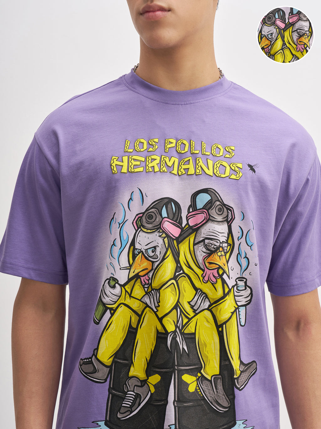Highlander Men Purple Breaking Bad Printed Round Neck T-Shirt - Purple - Image 5