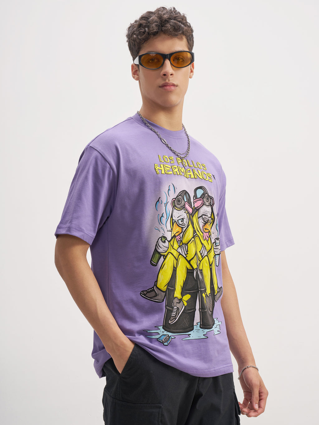 Highlander Men Purple Breaking Bad Printed Round Neck T-Shirt - Purple - Image 6