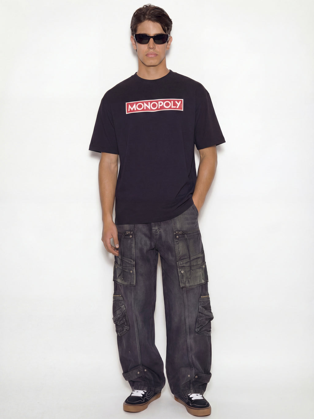 Highlander Men Black Monopoly Printed Round Neck T-Shirt - Black - Image 4