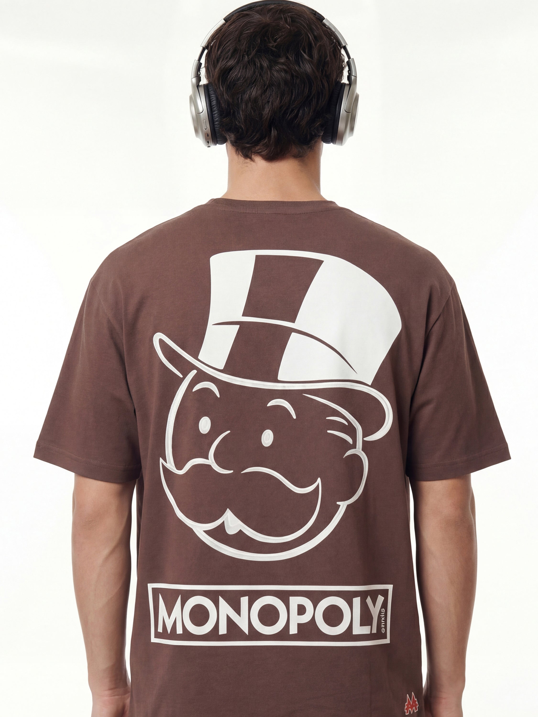 Highlander Men Brown Monopoly Printed Round Neck T-Shirt - Brown - Image 3