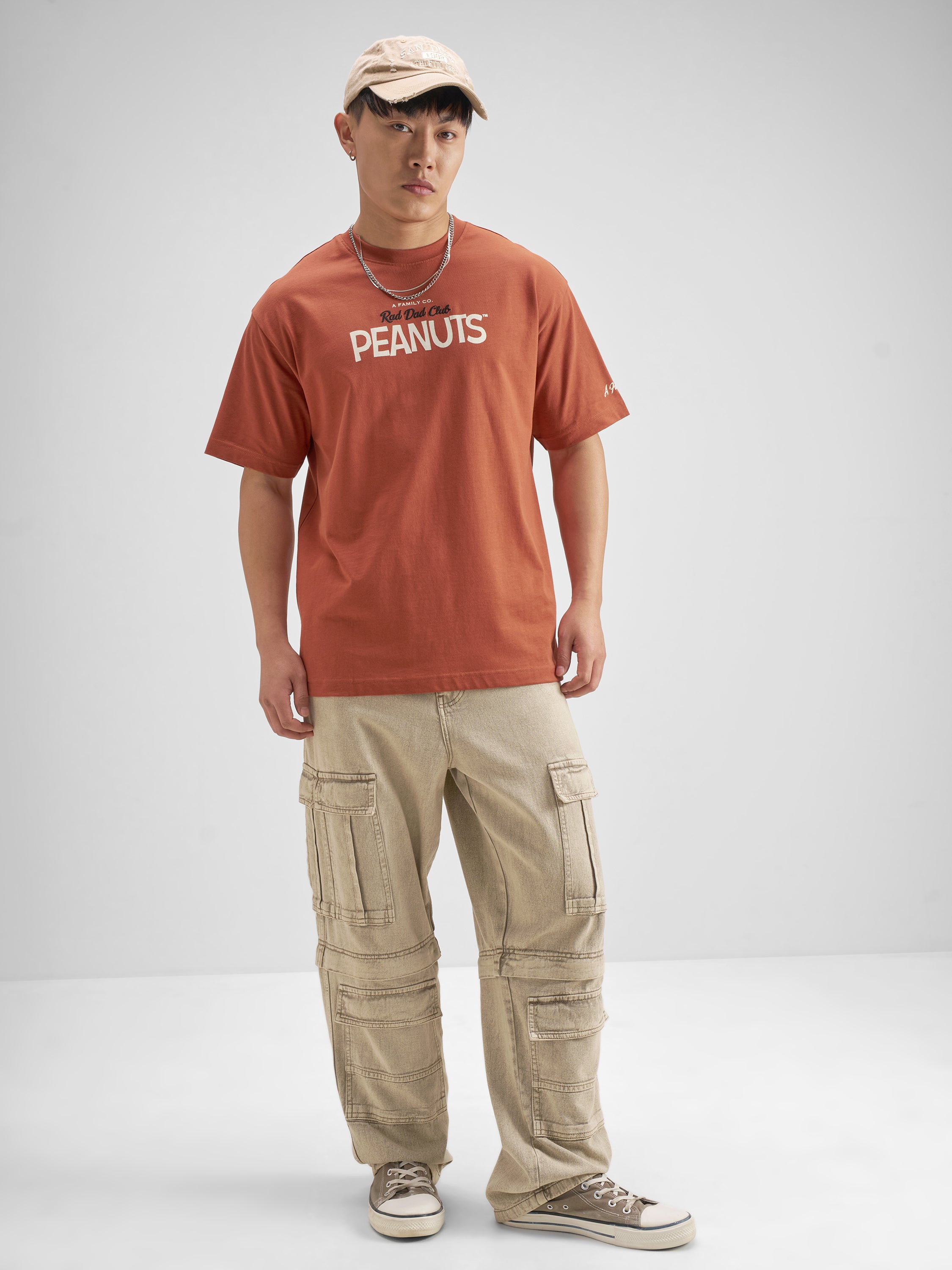 Highlander Men Brown Peanuts Printed Round Neck T-Shirt - Brown - Image 2