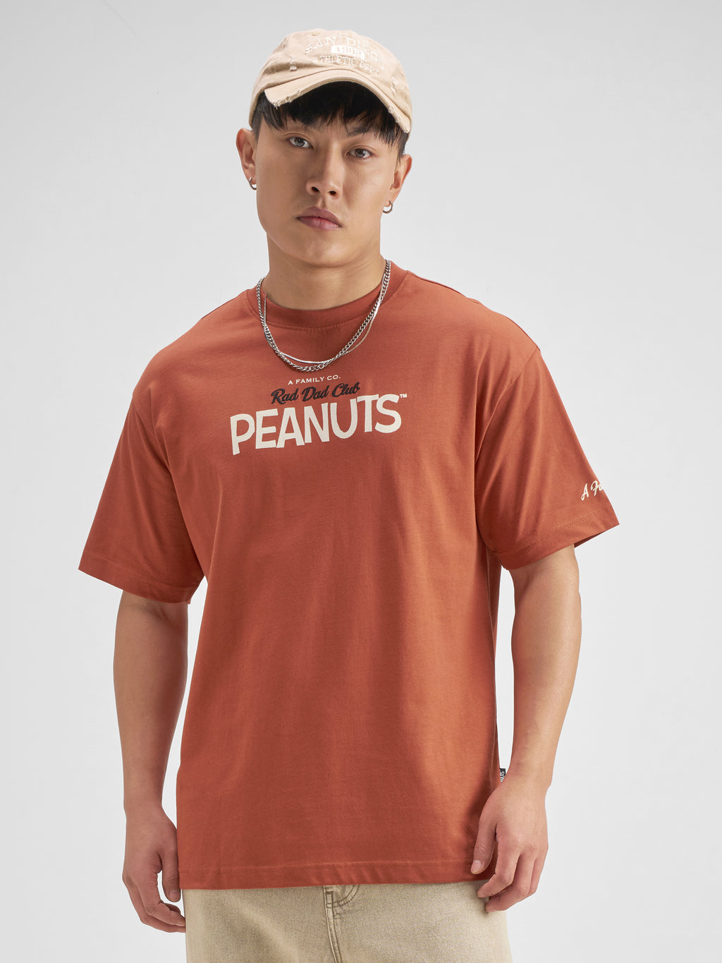 Highlander Men Brown Peanuts Printed Round Neck T-Shirt - Brown - Image 3