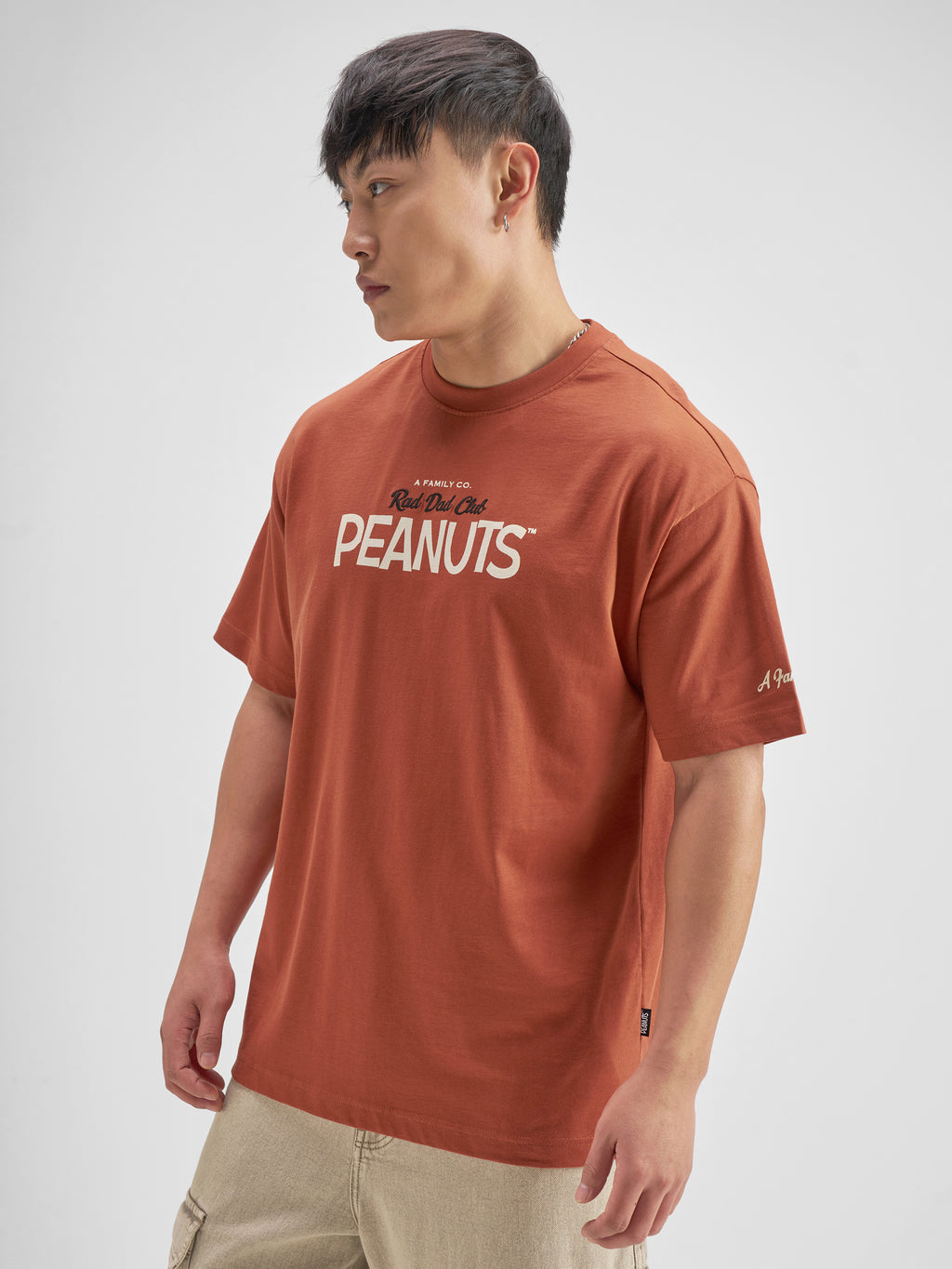 Highlander Men Brown Peanuts Printed Round Neck T-Shirt - Brown - Image 4