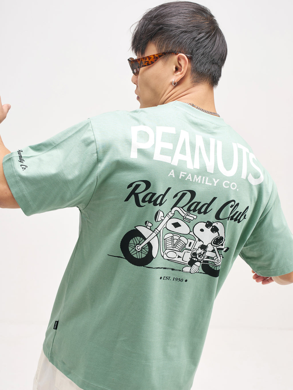 Highlander Men Olive Peanuts Printed Round Neck T-Shirt - Olive - Image 1