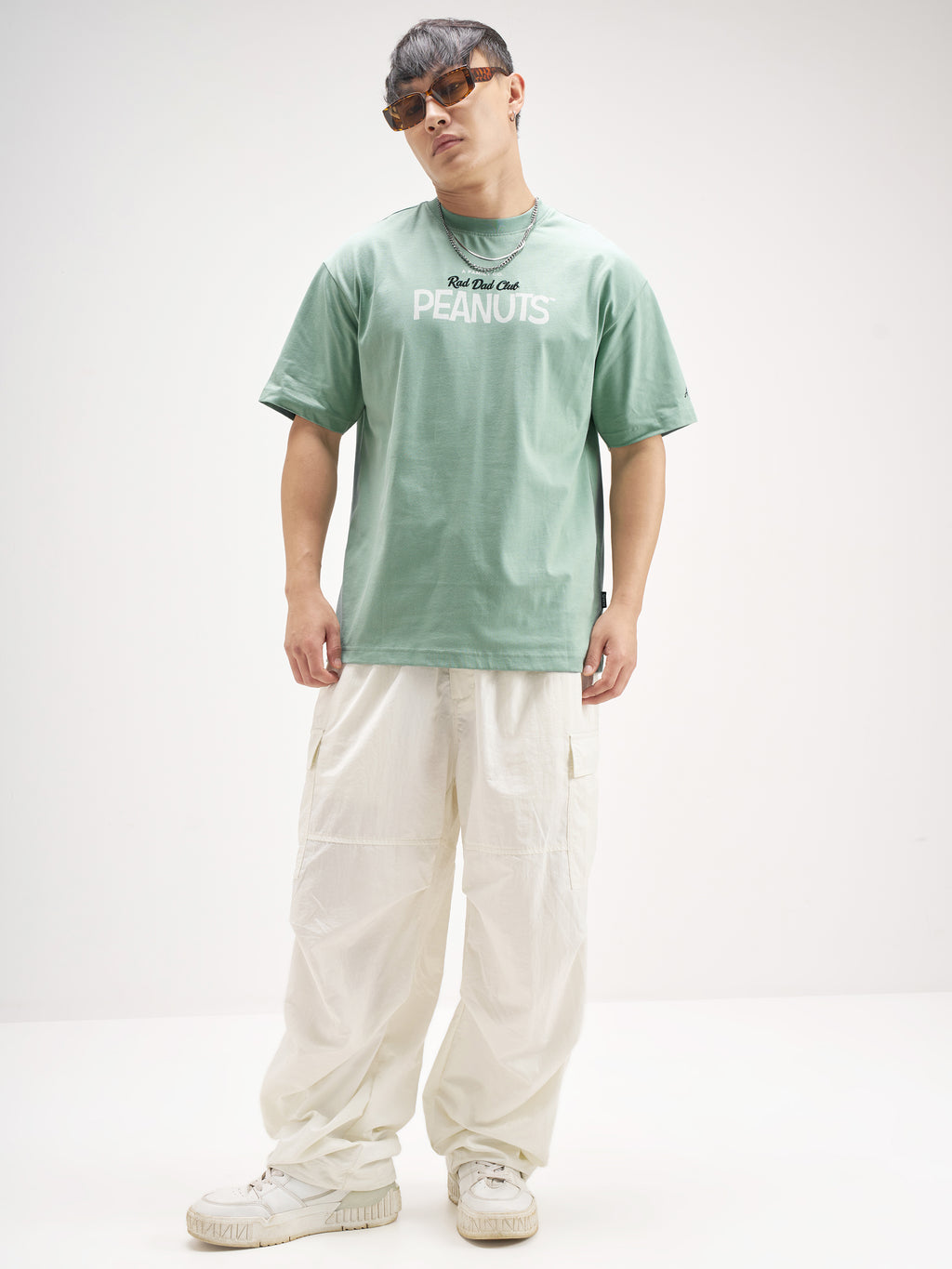 Highlander Men Olive Peanuts Printed Round Neck T-Shirt - Olive - Image 2