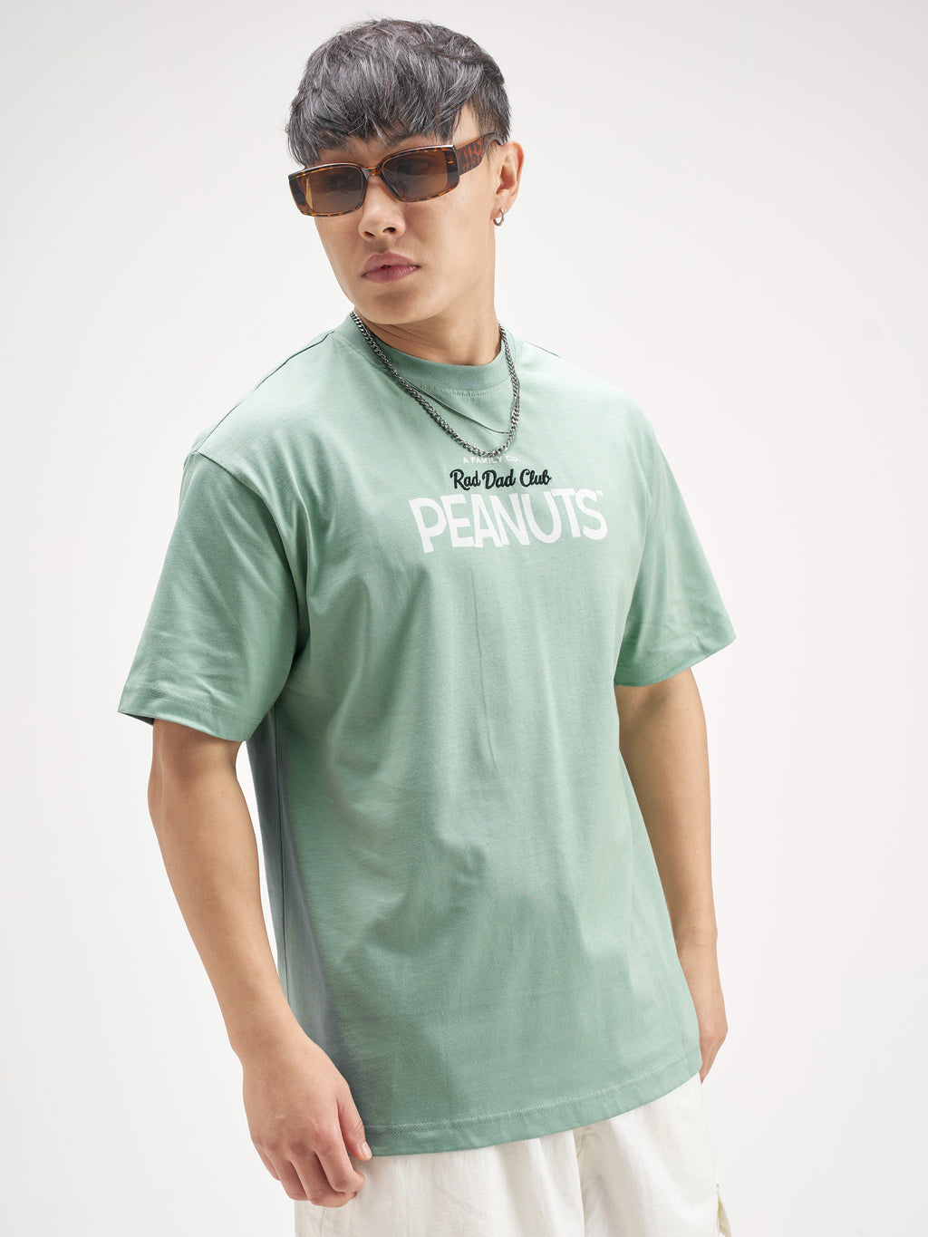 Highlander Men Olive Peanuts Printed Round Neck T-Shirt - Olive - Image 6