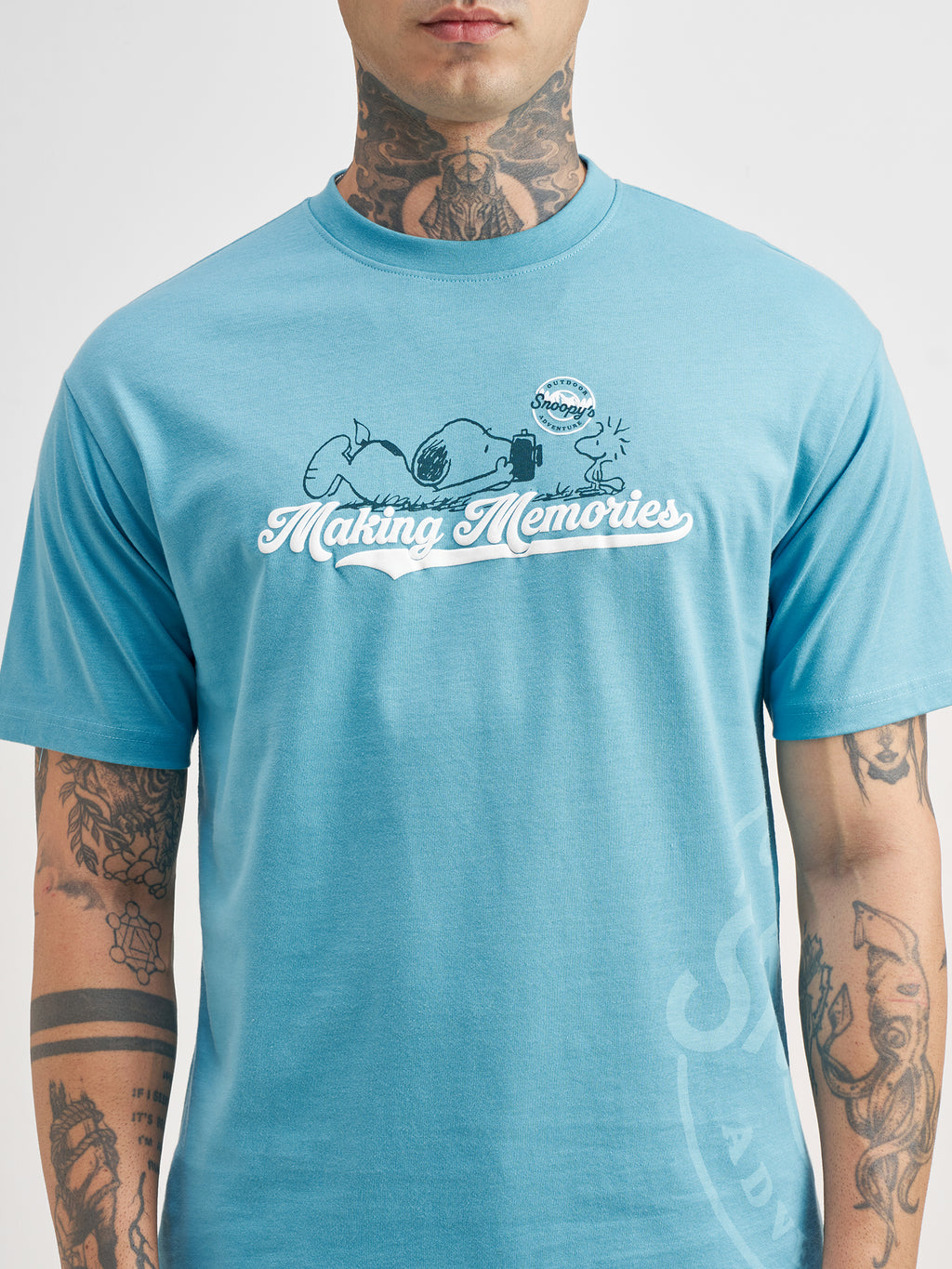 Highlander Men Blue Peanuts Printed Round Neck T-Shirt - Blue - Image 7