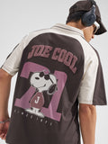 Highlander Men Brown Snoopy Printed Polo Collar T-Shirt