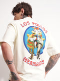 Highlander Men Beige Breaking Bad Printed Round Neck Oversized Fit T-Shirt - Beige - Image 1