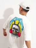 Highlander Men Off White Breaking Bad Printed Round Neck Oversized Fit T-Shirt - Off White - Image 1