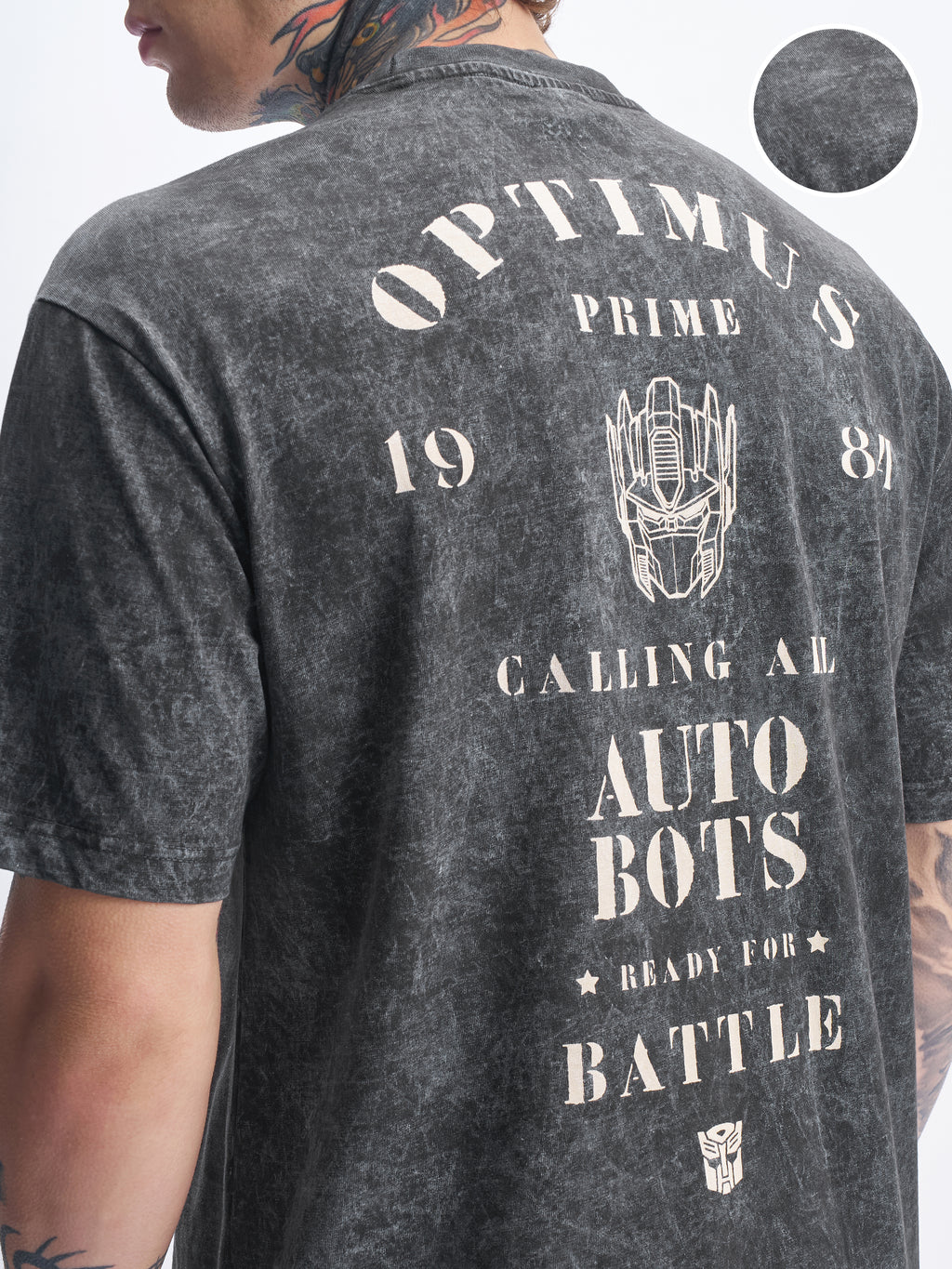 Highlander Men Black Transformers Printed Round Neck T-Shirt - Black - Image 5