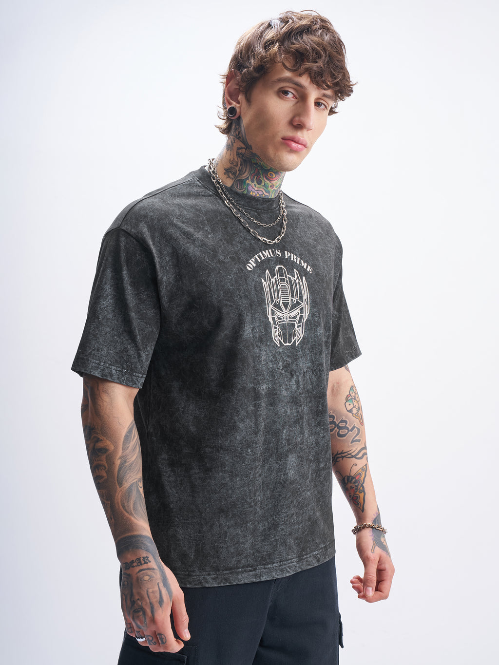 Highlander Men Black Transformers Printed Round Neck T-Shirt - Black - Image 6