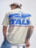 Highlander Men Beige Peanuts Printed Round Neck Oversized Fit T-Shirt - Beige - Image 1