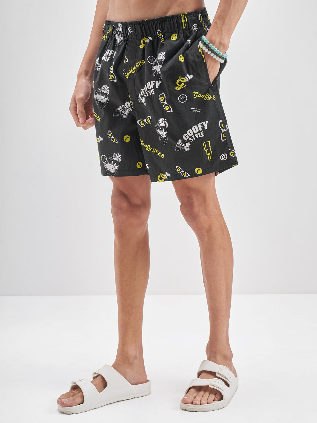 Disney By Highlander Men Black Goofy Cotton Boxers - Black - Image 4