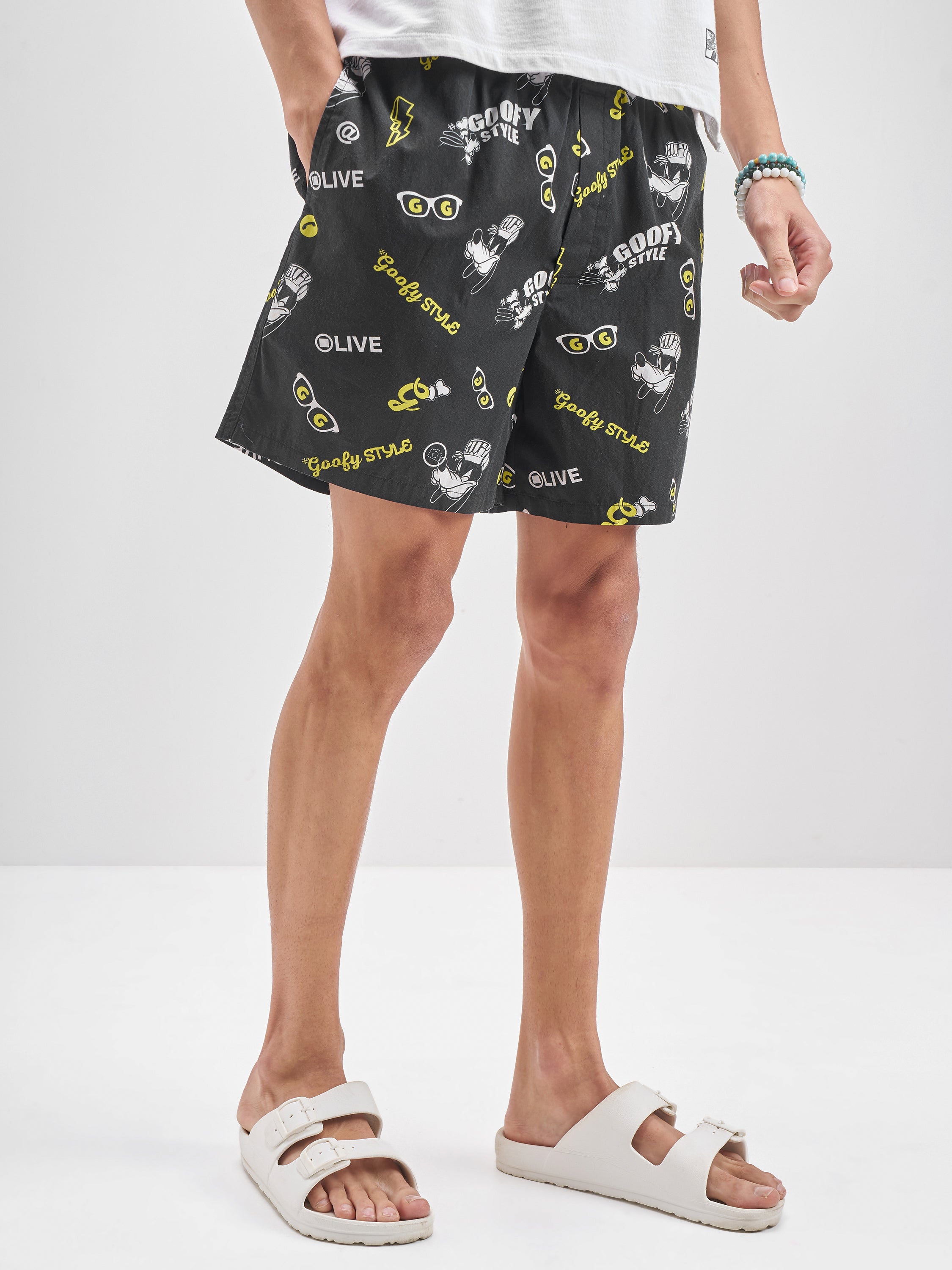 Disney By Highlander Men Black Goofy Cotton Boxers - Black - Image 6