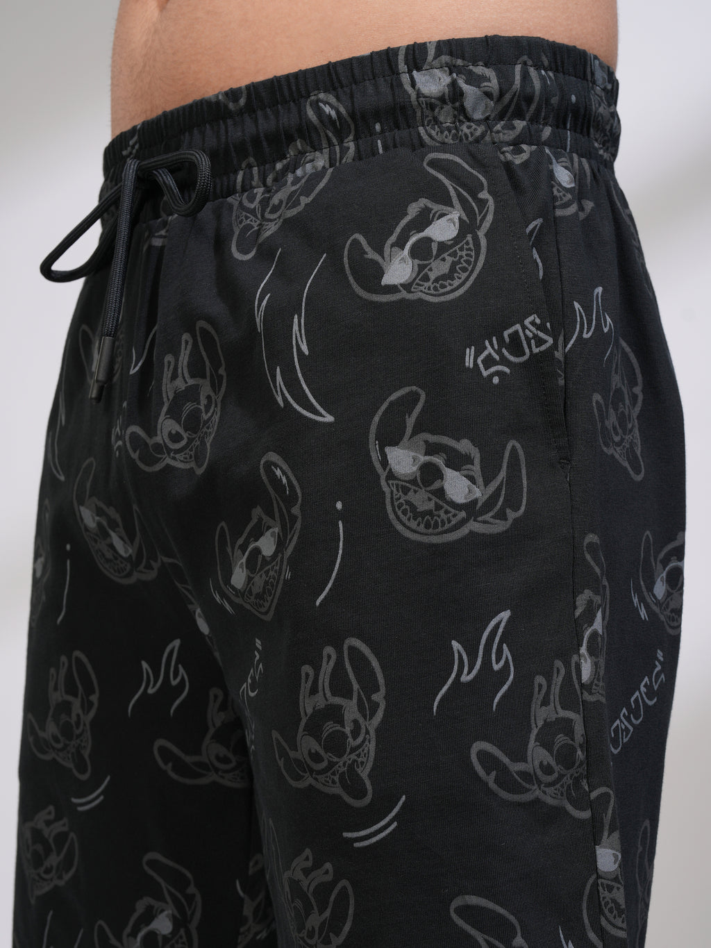 Disney By Highlander Men Black Stitch T-Shirt With Shorts Co-Ords - Black - Image 7