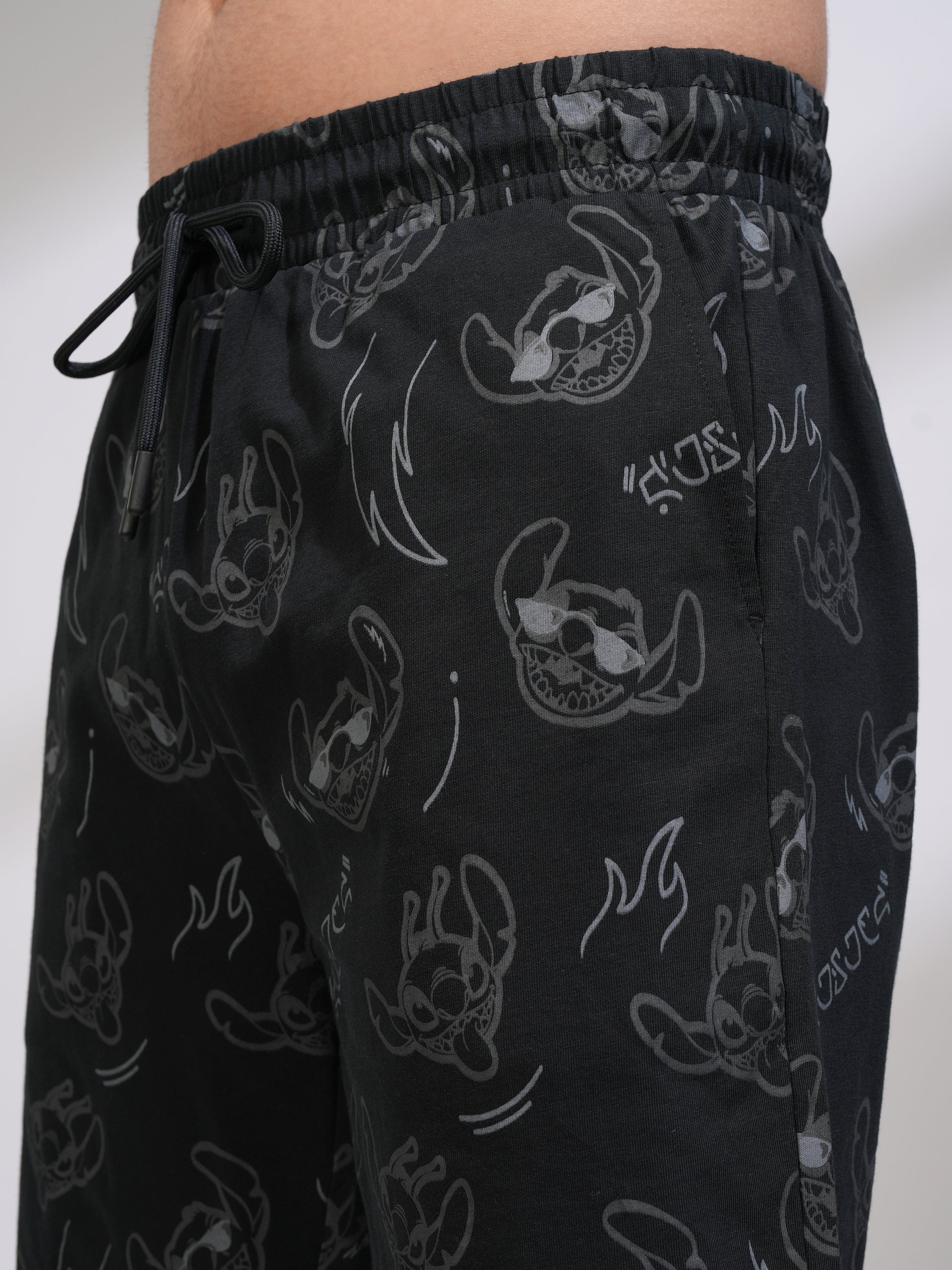 Disney By Highlander Men Black Stitch T-Shirt With Shorts Co-Ords - Black - Image 7