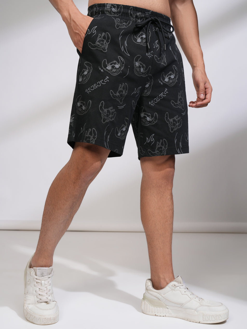 Disney By Highlander Men Black Stitch T-Shirt With Shorts Co-Ords - Black - Image 8