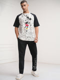 Disney By Highlander Men White Mickey Mouse T-Shirt With Trouser Co-Ords - White - Image 1