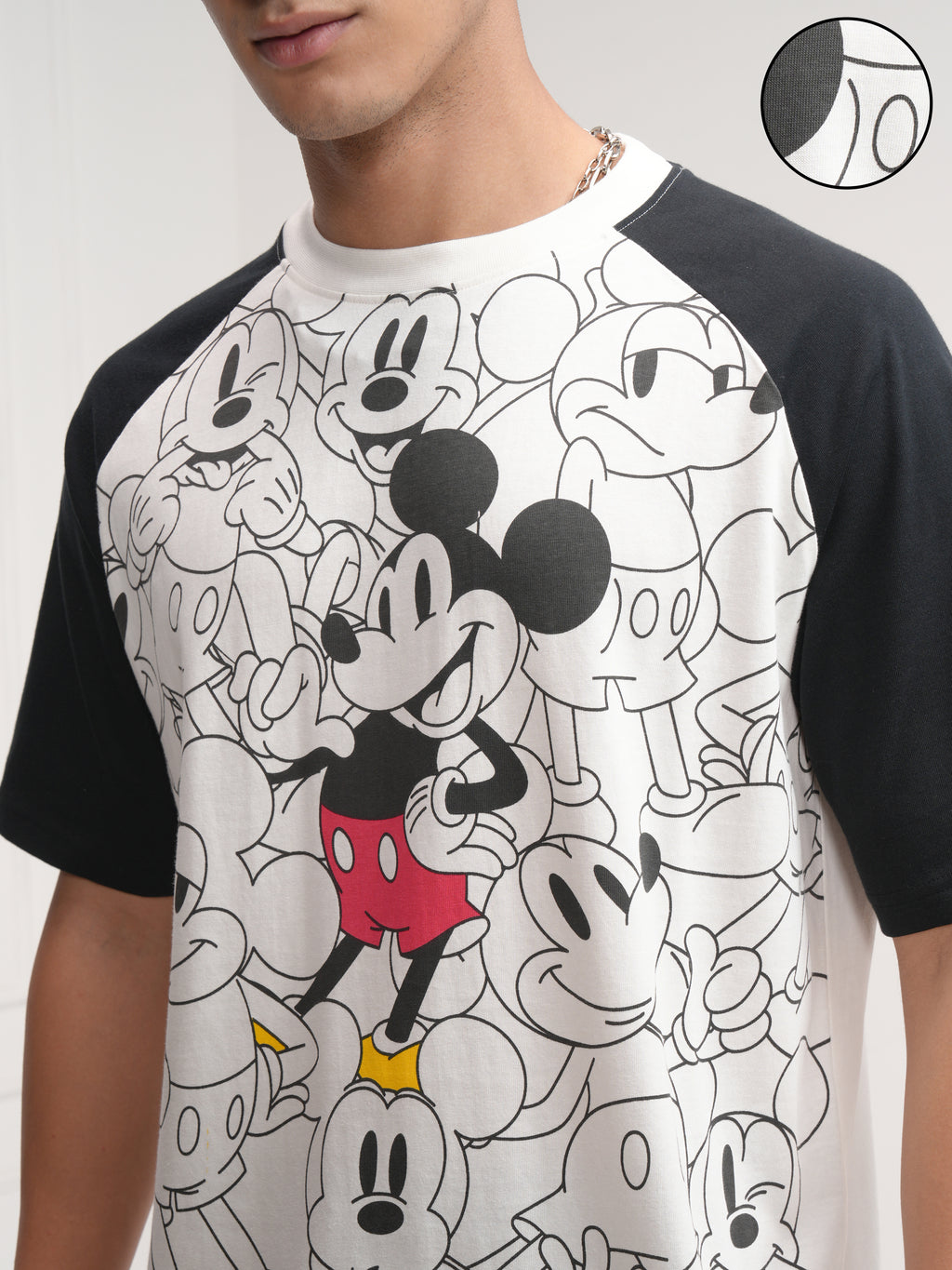 Disney By Highlander Men White Mickey Mouse T-Shirt With Trouser Co-Ords - White - Image 5