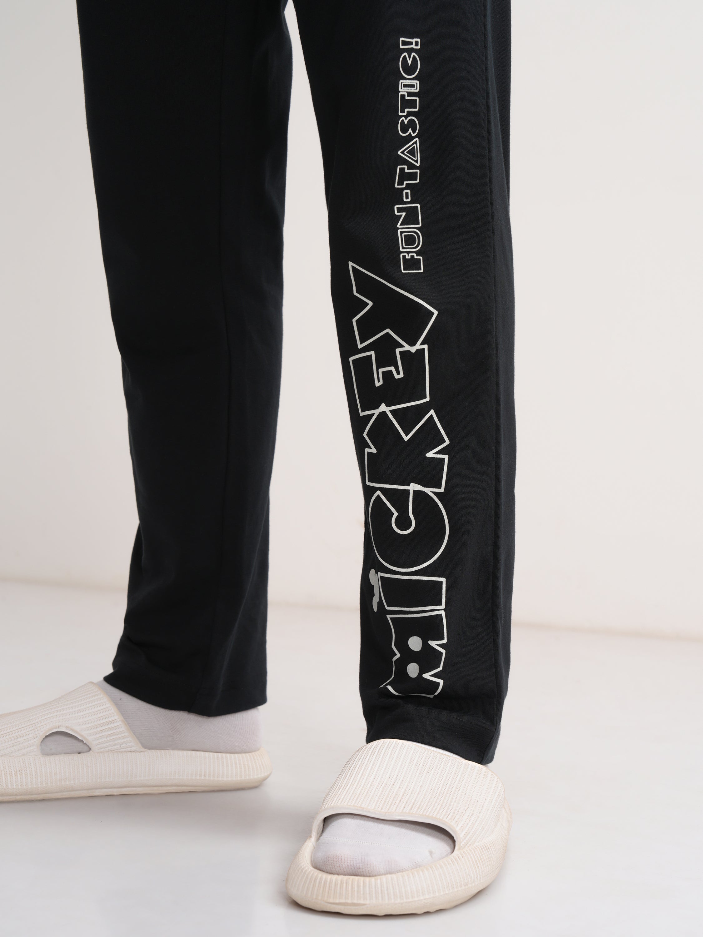 Disney By Highlander Men White Mickey Mouse T-Shirt With Trouser Co-Ords - White - Image 7
