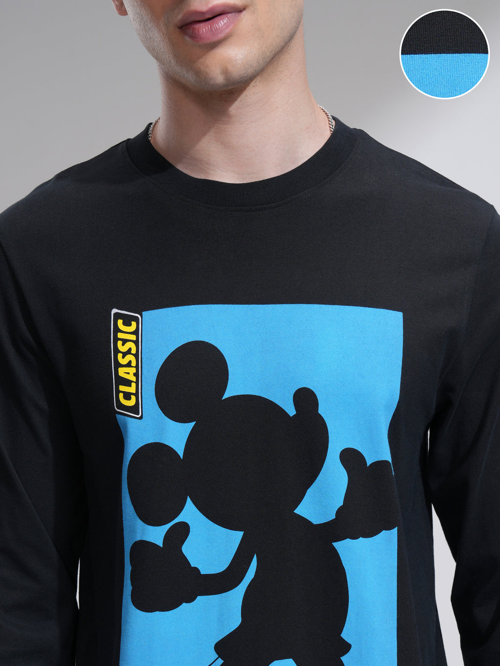 Disney By Highlander Men Black Mickey Mouse T-Shirt With Trouser Co-Ords - Black - Image 5