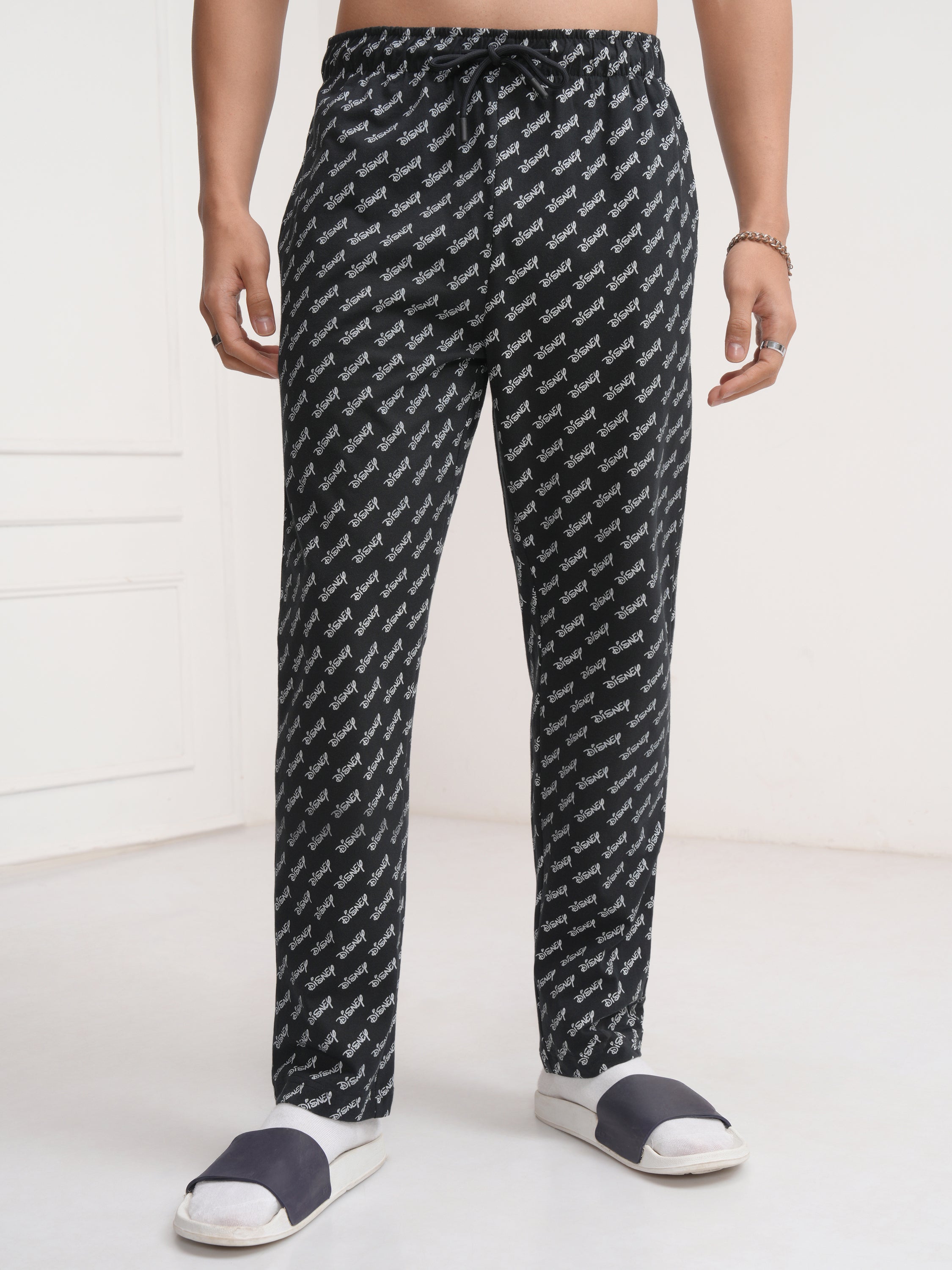 Disney By Highlander Men Off White Mickey Mouse T-Shirt With Trouser Co-Ords - Off White - Image 6