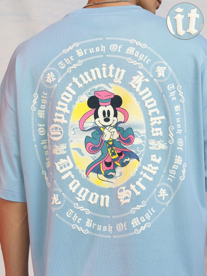 Disney By Highlander Men Blue Mickey Mouse T-Shirt With Shorts Co-Ords - Blue - Image 5