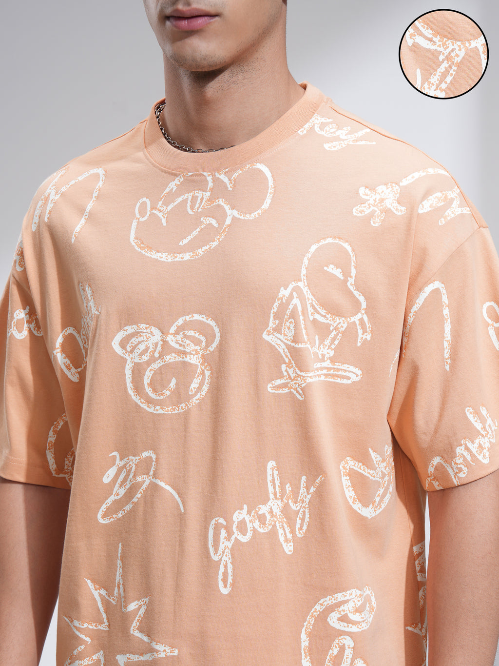 Disney By Highlander Men Rust Mickey And Friends T-Shirt With Shorts Co-Ords - Rust - Image 5