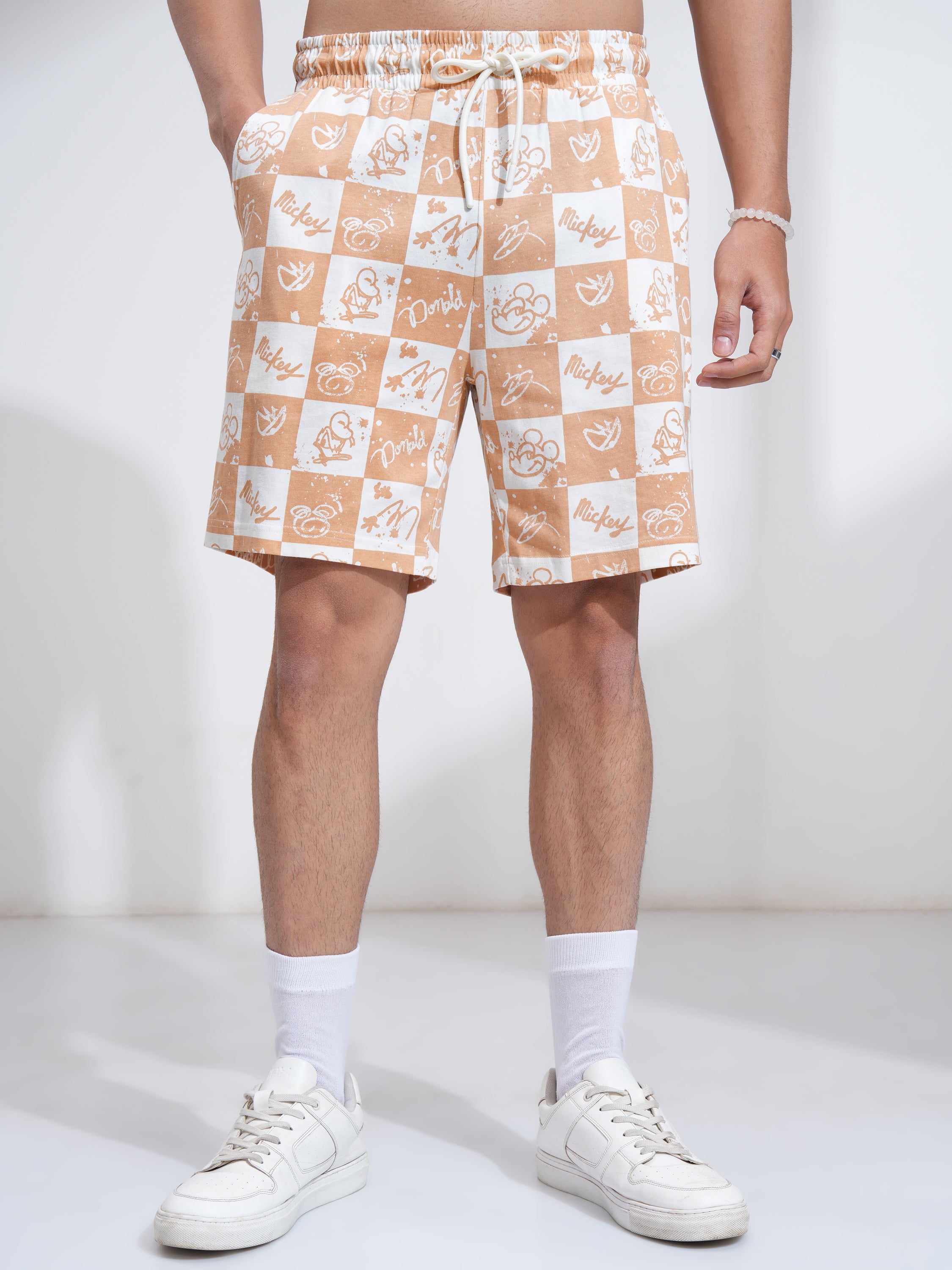 Disney By Highlander Men Rust Mickey And Friends T-Shirt With Shorts Co-Ords - Rust - Image 8