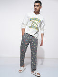 Disney By Highlander Men Off White Mickey Mouse T-shirt With Trouser Co-Ords - Off White - Image 1