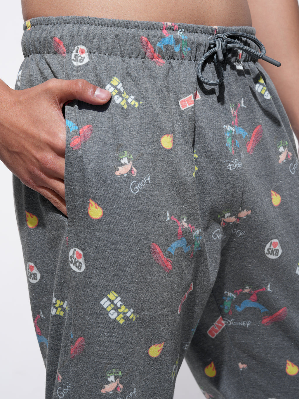 Disney By Highlander Men Off White Mickey Mouse T-shirt With Trouser Co-Ords - Off White - Image 6