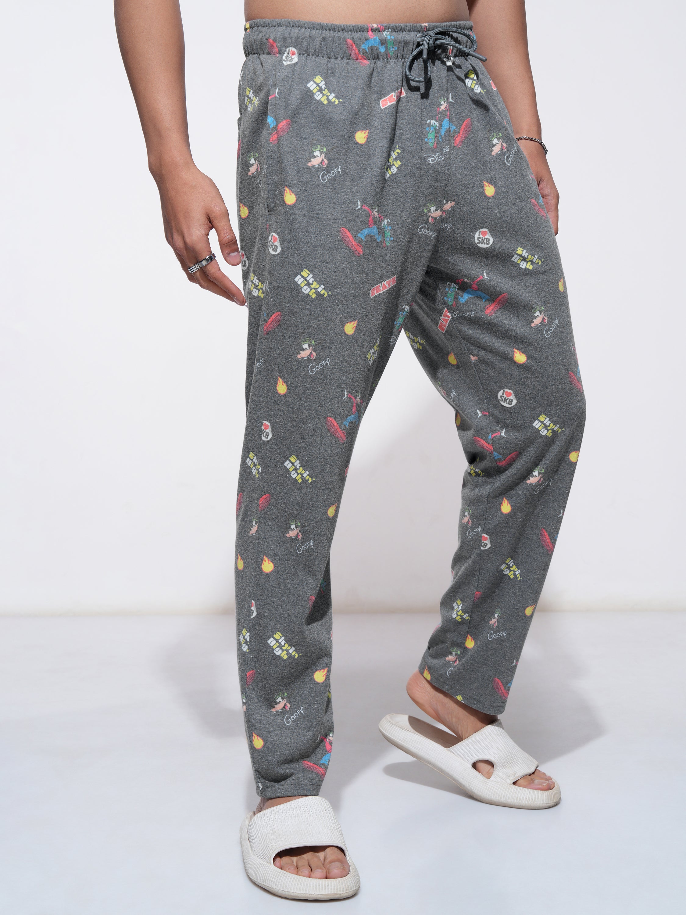 Disney By Highlander Men Off White Mickey Mouse T-shirt With Trouser Co-Ords - Off White - Image 7