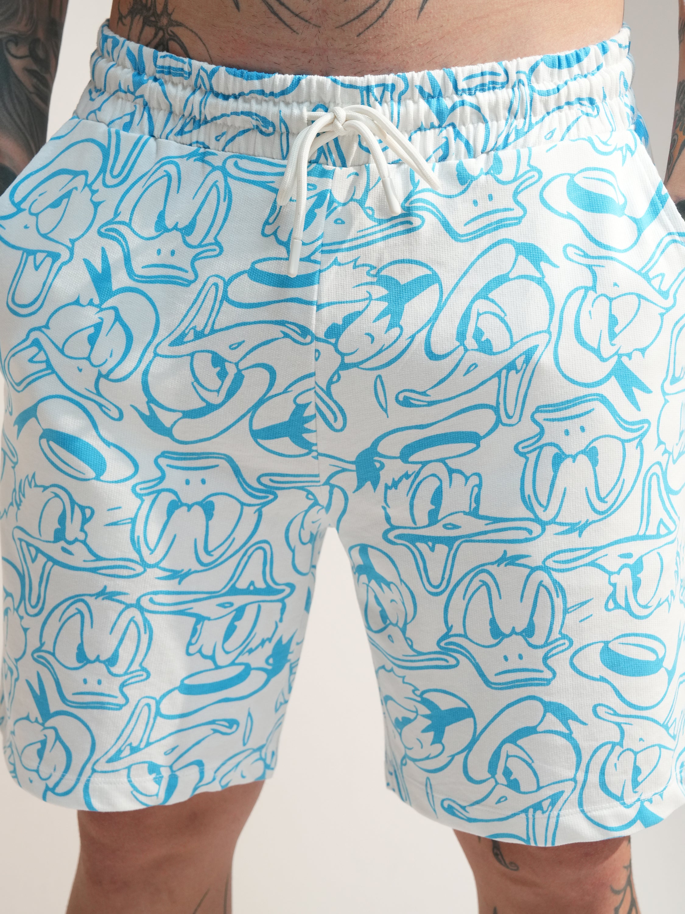 Disney By Highlander Men Turquoise Donald Duck T-Shirt With Shorts Co-Ords - Turquoise - Image 8